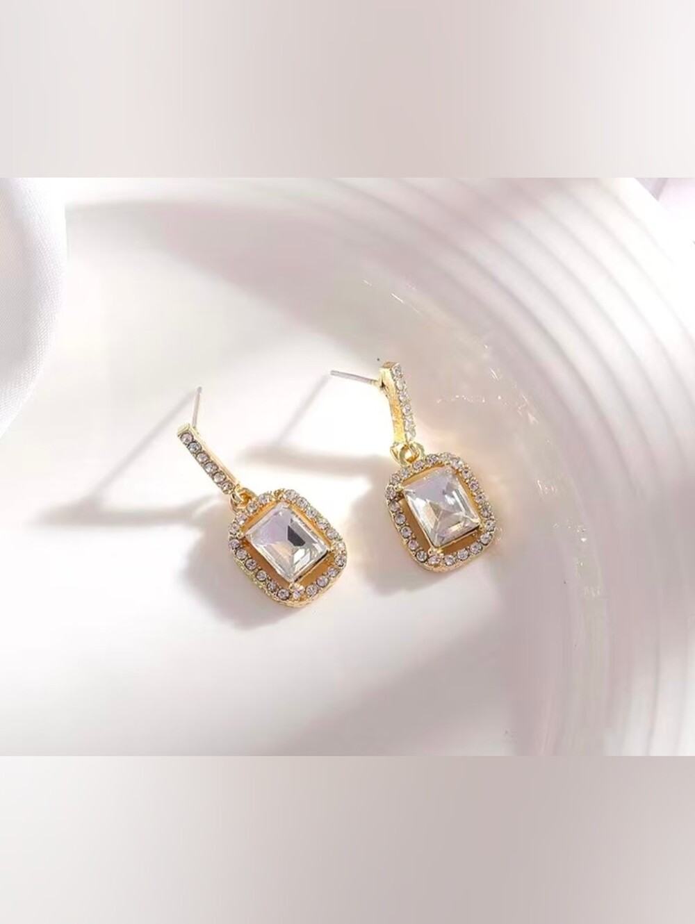 $8 Each Or Bundle 5/$20 Gold-Tone Cubic Zirconia Drop Earrings